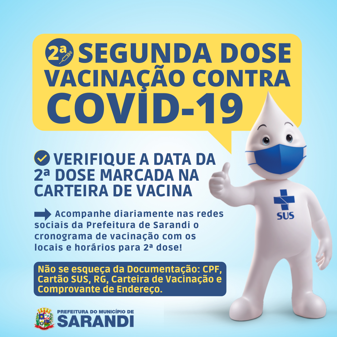 Segunda dose - Vacinação Contra a Covid-19